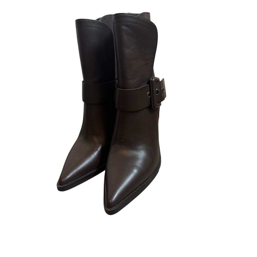 Rudsak HAIFA woman's espresso leather heeled pointed toe boots